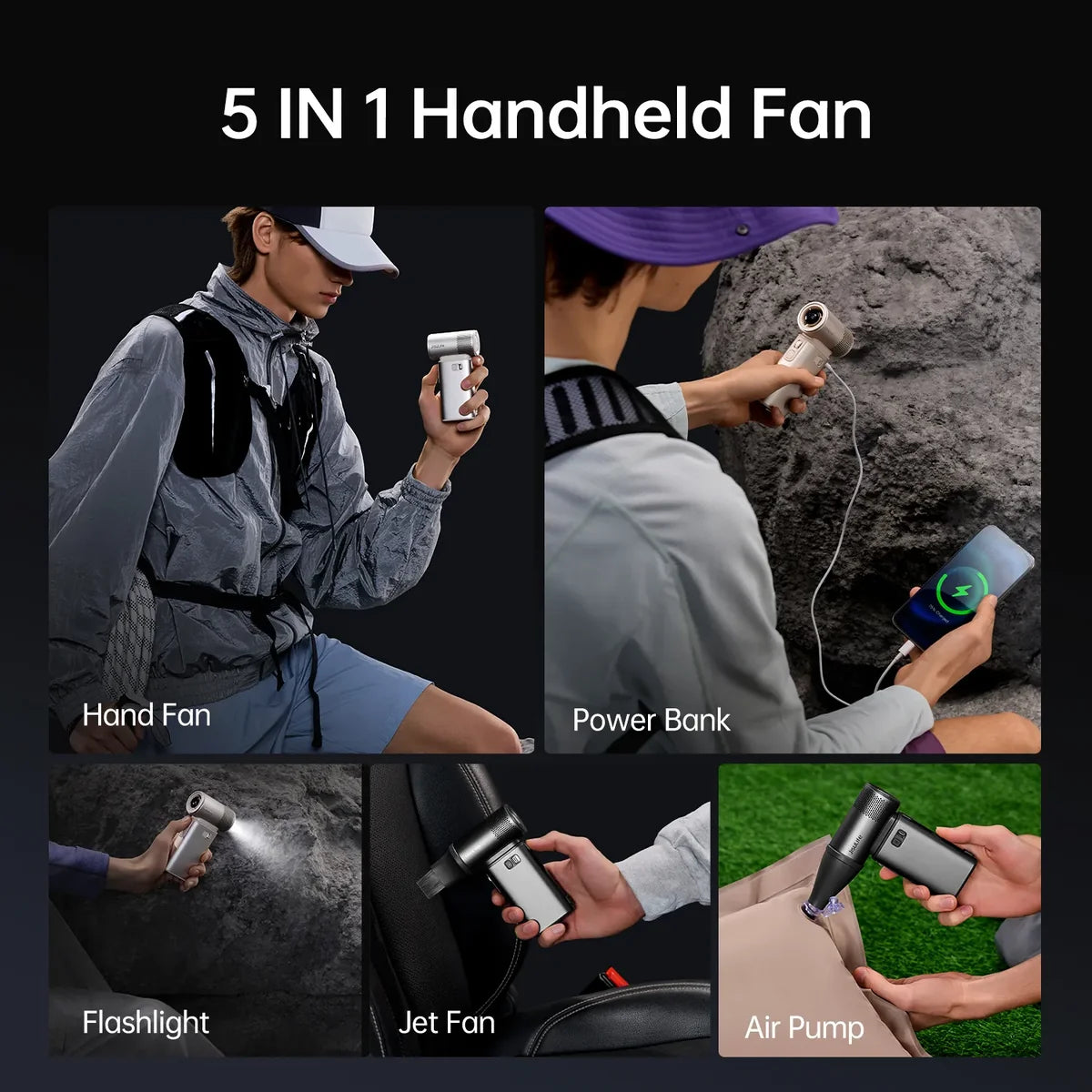 Jisulife Ultra2 Handheld Fan 9000mAh (Dark Grey)